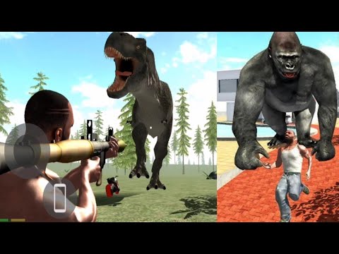 New School 😂 Funny Gameplay | Jurassic Park Dinosaur + King Kong | Indian Bikes Driving 3D