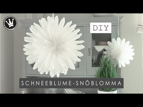 DIY - Weihnachtsdeko Winterdeko |  SCHNEEBLUME aus Backpapier - SNÖBLOMMA - DekoideenReich