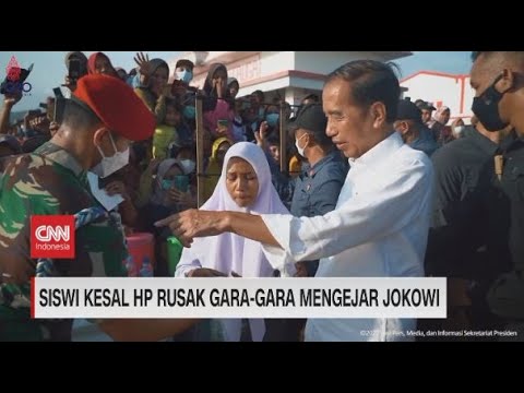 Siswi Kesal HP Rusak Gara gara Mengejar Jokowi