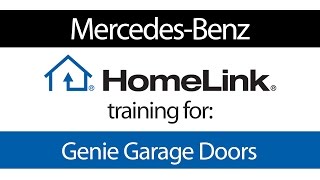 HomeLink Training for Genie Garage Door openers - Mercedes video poster