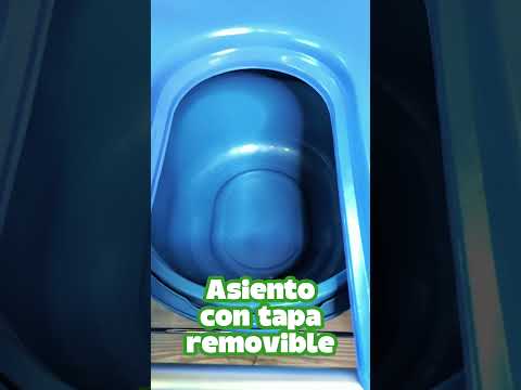  Silla Cómodo Ducha de Aluminio con Reposapiés Integrado, Color Azul