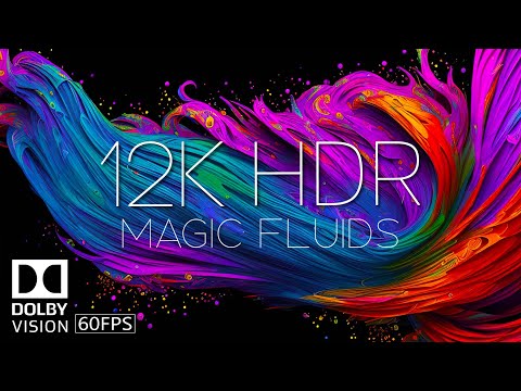 MAGIC FLUIDS - 12K HDR 60FPS DOLBY VISION - MACRO COLORS - HDR VISUALS - FLUID ART