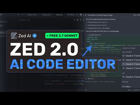 Zed AGENTIC AI Code Editor: Stop Using Cursor! This FASTEST AI Code EDITOR IS AMAZING!