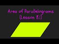 Exploring the Area of Parallelograms