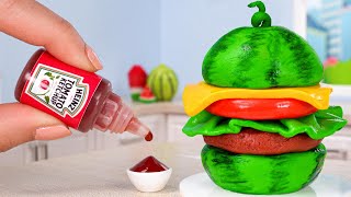 Amazing Fondant Cake | Satisfying Miniature Fondant Cake Decorating | Burger Fondant Cake