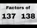 Prime Factorization and Factors of Numbers