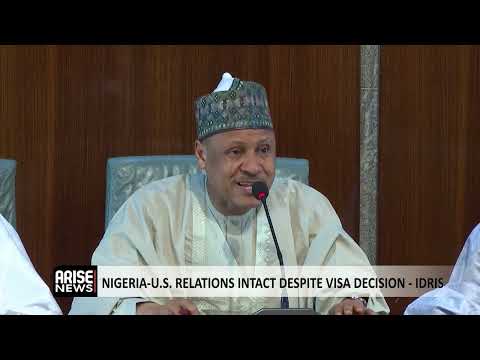 YouTube video thumbnail: Nigeria-U.S. Relations Intact Despite Visa Decision -Idris