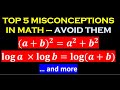 Logarithmic and Exponential Misconceptions