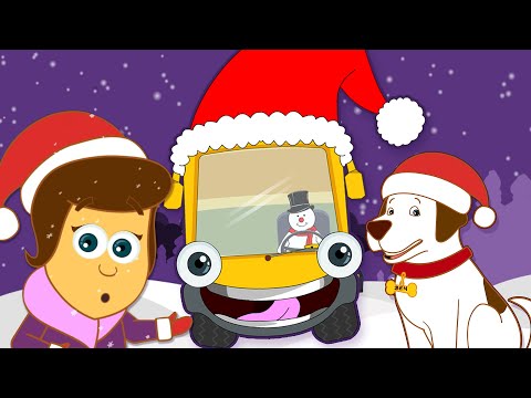 Wheels On The Bus Christmas Song | HooplaKidz