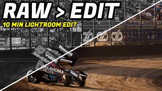 Editing a Golden Hour Sprint Car Photo in Lightroom | Creek County Speedway Oklahoma