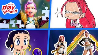 HUNTR/X Concert Sticker Challenge ⭐️ KPop Demon Hunters | Netflix Playground