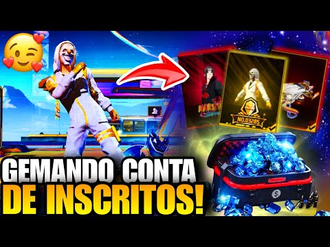 GEMEI A CONTA DE UM INSCRITO HUMILDE NO FREE FIRE!🥹💎