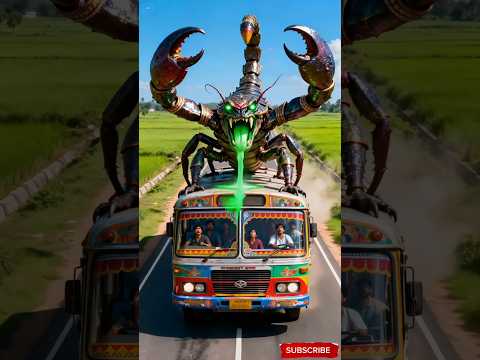 Indian Army saves bus passengers from giant scorpion 😭 #ai #army
