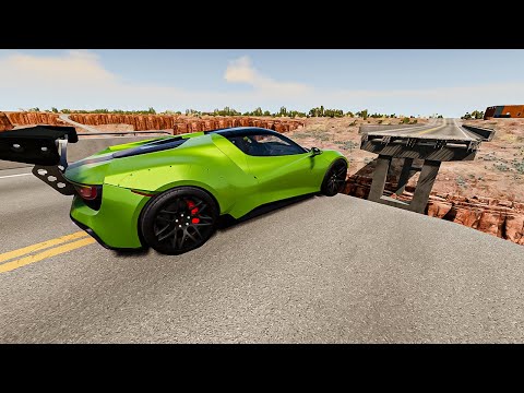 Cars vs Broken Bridge BeamNG Challenge Ends in Total Destruction!