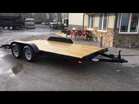 AMO 7x16' Wood Deck Car Hauler Trailer 7000# GVW...