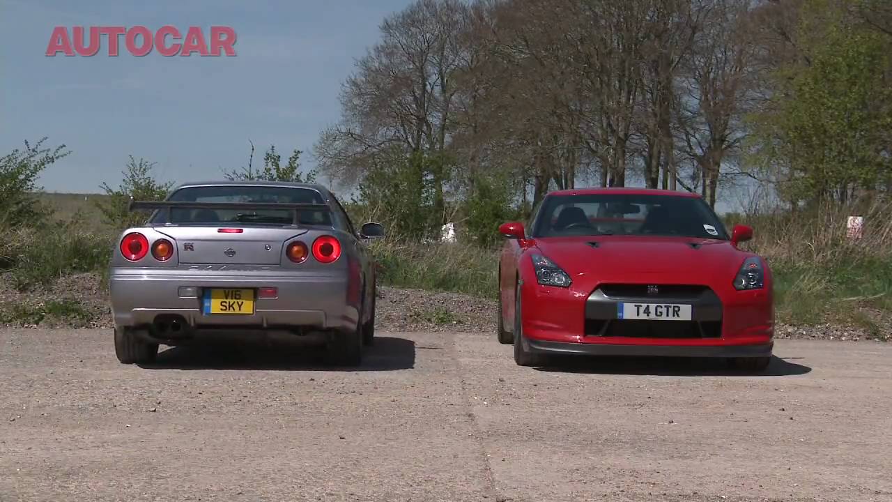 New Nissan GT-R meets R34 GT-R