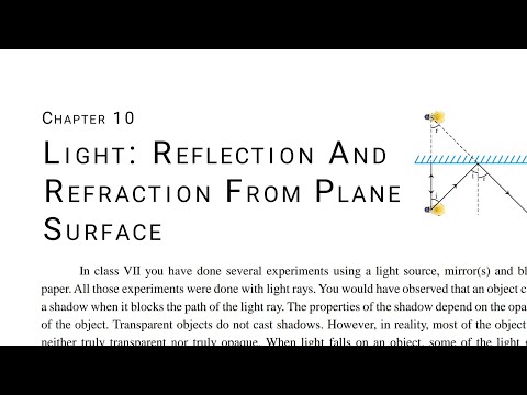 Light: Reflection and Refraction from Plane surface  (part 8)| 10th science chapter 10 CGBSE