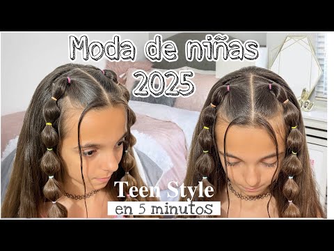 Peinado Fácil para Niña en 5 Minutos o Menos 🌈