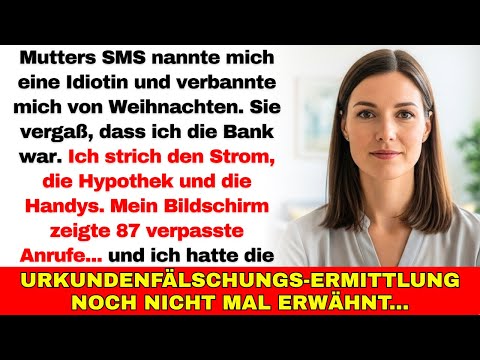 Mutter schrieb: „Du Idiotin, Weihnachten verboten." Ich strich alle Rechnungen — 87 Anrufe kamen