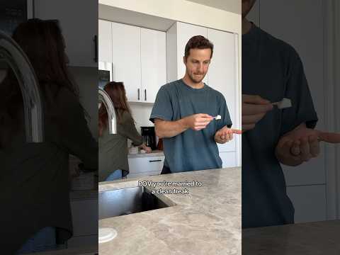 POV you’re married to a CLEAN freak #couple #comedy #micahandsarah