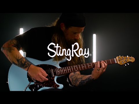 Joey Bradford of The Used Demos the StingRay RS in Powder Blue