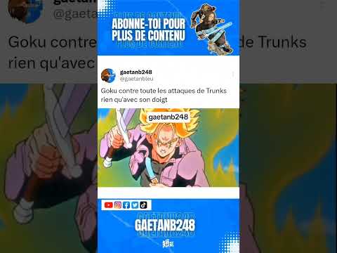 Goku bloque toutes les attaques de Trunks rien qu'avec son doigt