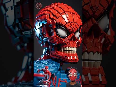 🔥 Roblox lego Spider-Man all superheroes as skull 🔥#lego #spiderman #shorts #roblox #skull