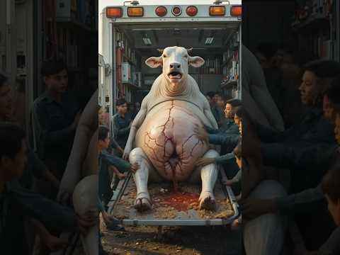 The Pregnant White Cow's Rescue:A Heartwarming Journey #humanity #animal #cow #pets #rescueanimals