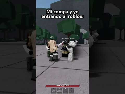 Mi compa y yo entrando al roblox #thestrongestbattlegrounds #roblox #humor #camposdebatalla
