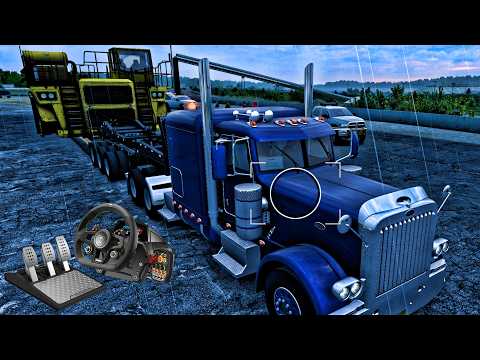 AMERICAN TRUCK SIMULATOR WITH VELOCITYONE RACE WHEEL BIGGEST LOAD