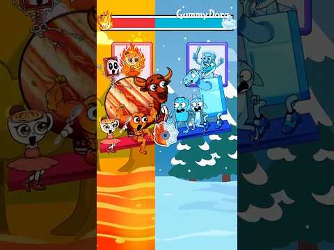 HOT vs COLD Challenge: Who will win in Singing Challenge? ITALIAN BRAINROT ANIMATIOM #shorts #viral
