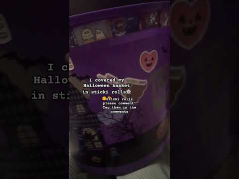 I DECORATED MY HALLOWEEN BASKET WITH STICKI ROLLS!🎃👻🎃@StickiRolls please show it in a vid!