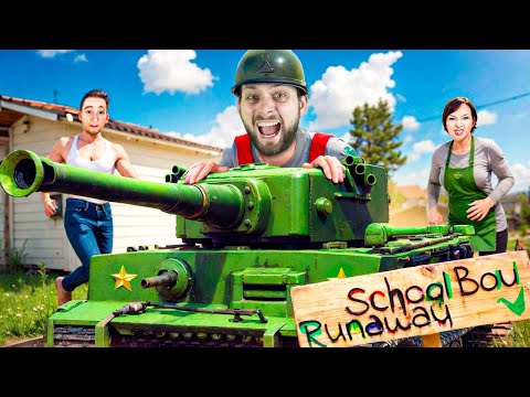 Rodičia mi Nedávajú Jesť Pretože si Kúpili TANK v Schoolboy Runaway v Minecraft