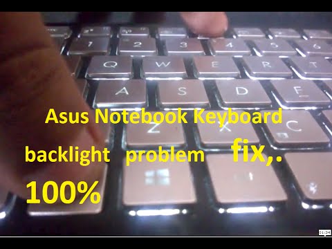 asus laptop keyboard lights not working