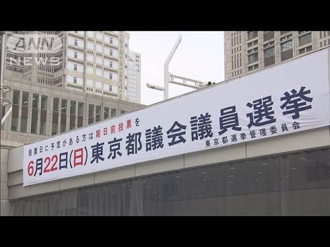 ニュースの動画サムネイル - 争点「物価高対策」各党は　東京都議選 22日投開票(2025年6月19日)