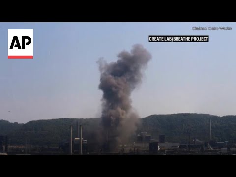 YouTube video thumbnail: Video Captures Explosion at US Steel Plant in Clairton, Pennsylvania