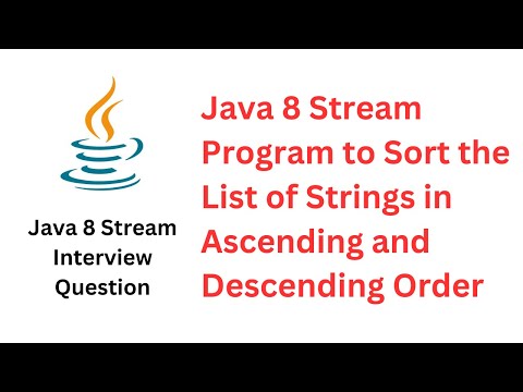 Java 8 Stream Program to Sort the List of Strings in Ascending and Descending Order #javainterview