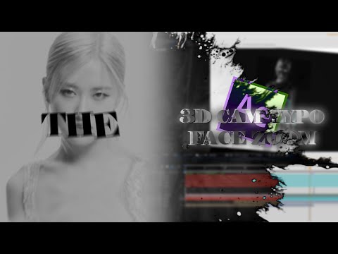3d camera typography + face zoom - after effects tutorial