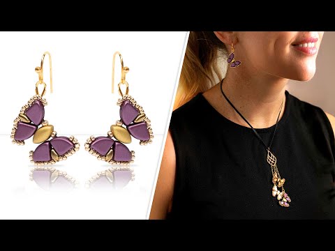 Flutterby Earrings - DIY Jewelry Making Tutorial by PotomacBeads