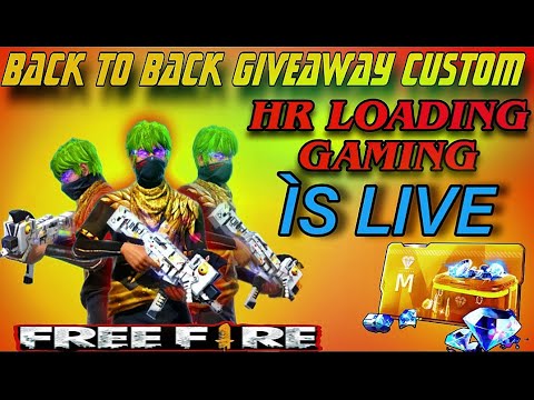 BACK TO BACK GIVEAWAY CUSTOM ROOM 🤑 | FF LIVE TEAM CODE GIVEAWAY | FF LIVE GIVEAWAY 🤑