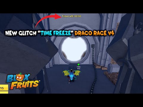 *Time Freeze New Glitch* How To Get Draco Race v4 in Blox Fruits Dragon Update!