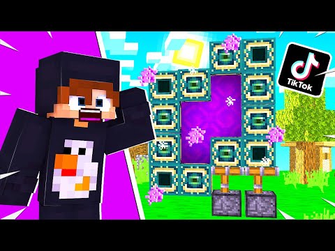 Tiktok Hacks |جربت اغرب خدع التيك توك في ماين كرافت🔥😱!!(تتوقعون تضبط)🤔!!؟