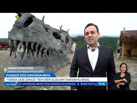 Terra dos Dinos, no RJ, tem réplicas de dinossauros em tamanho real