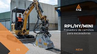 Fresadora de caminos FAE RPL/HY/MINI para asfalto o concreto para excavadoras de 2 a 4 t