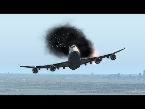 Terrifying Moments as Boeing 747 Crashes After Catching Fire |XPlane 11