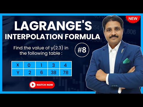 LAGRANGE'S INTERPOLATION FORMULA FOR UNEQUAL INTERVAL SOLVED PROBLEM 8 @TIKLESACADEMY