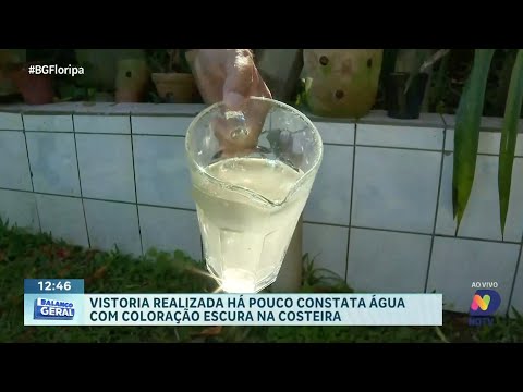 Água escura na Costeira: vistoria aponta problemas no abastecimento