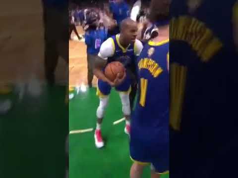 Andre Iguodala Gifts Stephen Curry Game Ball | #shorts video clip