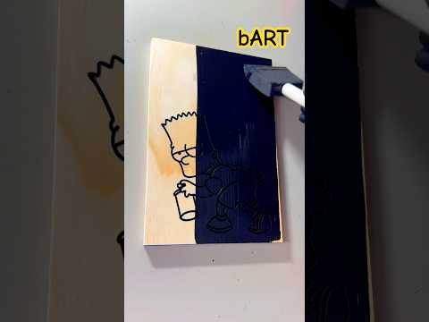 🔥 Satisfying Bart Simpson 🔥 #painting #satisfying #shorts