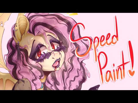 🍎🦇Tradgoth Summer Fluttershy🦇🍎 || Mlp Speedpaint